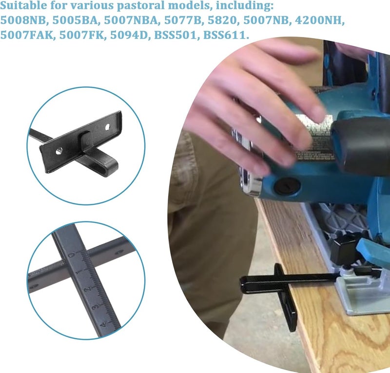 KAZFFD 164095-8 Circular Saw Guide Rip Fence Kit Fits for Makita Circular Saws BSS500,BSS501,5704R-2PACK - Image 2